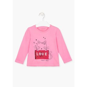 Losan hosszú ujjú rózsaszín flitteres felső