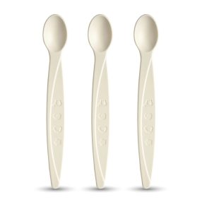 Bioműanyag baba etetőkanál szett krémfehér 3 db