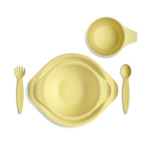   Bioműanyag baba étkészlet szett 12 hónapos kortól mangó