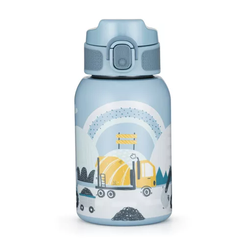 PETITE&MARS Rozsdamentes acél termosz szívószállal 350 ml Work Zone 12m+