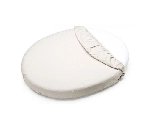 PETITE&MARS Vízhatlan lepedő ovális kiságyakhoz Soft Dream Oval 84x50 White
