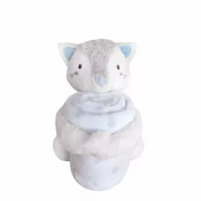   Kikkaboo takaró - 75x100 cm plüss játákkal ölelõ kisróka szürke