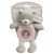 Baby Hug Plüss csörgő - rózsaszín-szürke maci - 23 cm