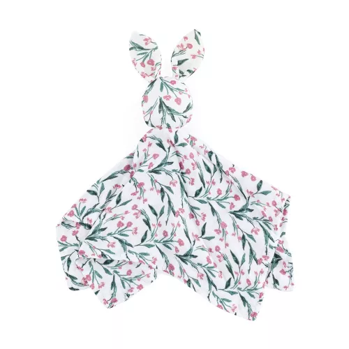 PETITE&MARS Mazlíček bambusz muszlin Hugo Pink Meadow 0m+