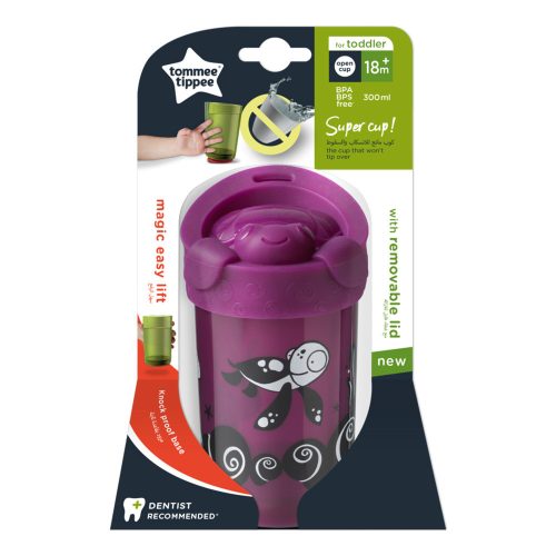 Tommee Tippee pohár felboríthatatlan tetővel Super Cup 300ml 18hó 