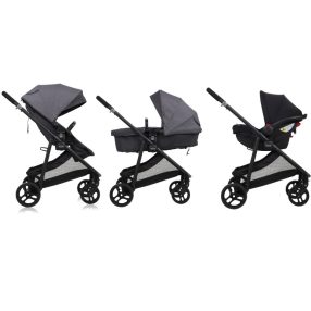   Graco Transform babakocsi Slate + Snugessentials hordozó Midnight black