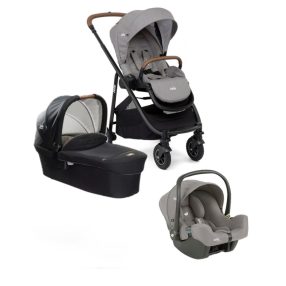   Joie Versatrax babakocsi szett i-Snug2 hordozó Pebble + Signature Ramble mózeskosár Eclipse