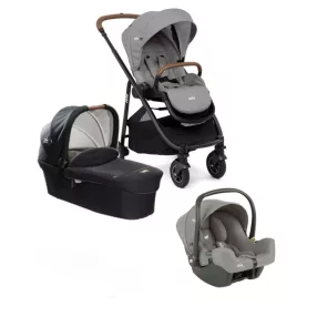   Joie Versatrax babakocsi szett i-Snug2 hordozó Pebble + Signature Ramble mózeskosár Eclipse