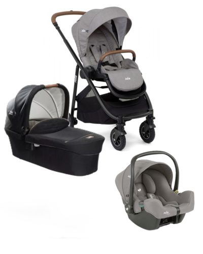 Joie Versatrax babakocsi szett i-Snug2 hordozó Pebble + Signature Ramble mózeskosár Eclipse