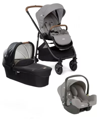 Joie Versatrax babakocsi szett i-Snug2 hordozó Pebble + Signature Ramble mózeskosár Eclipse