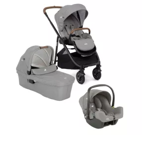   Joie Versatrax babakocsi szett i-Snug 2 hordozó + Ramble XL mózeskosár Pebble