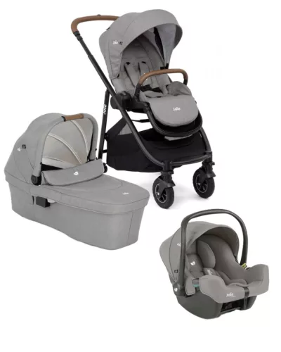 Joie Versatrax babakocsi szett i-Snug 2 hordozó + Ramble XL mózeskosár Pebble