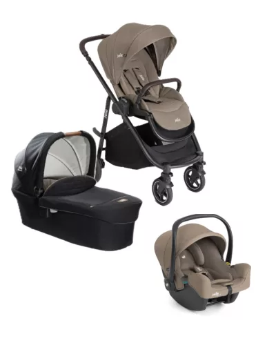 Joie Versatrax babakocsi szett i-Snug2 hordozó Cashew+ Signature Ramble mózeskosár Eclipse