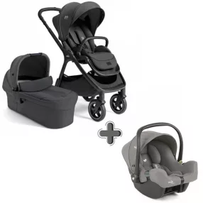   Joie Signature Finiti 2in1 babakocsi Ebony + i-Snug 2 hordozó Pebble