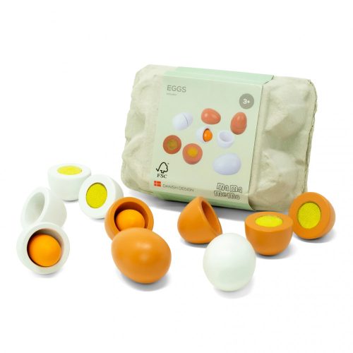 Mamamemo Fa játék, tojások dobozban