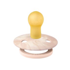   BIBS játszócumi - Tie Dye natúr kaucsuk 0-6 hó púderrózsaszín és krémfehér 2 db