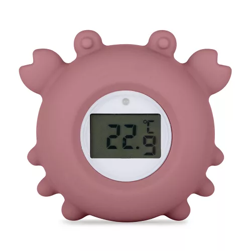 PETITE&MARS Szilikon digitális vízhőmérő Crab Caleb Dusty Rose 0hó+