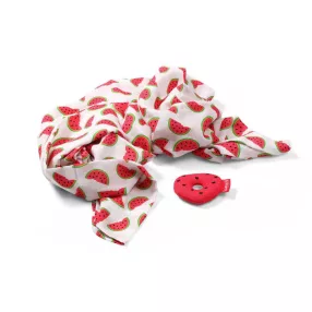 BabyOno kifogó bambusz, csörgõvel 120x120cm Dinnye 536/04