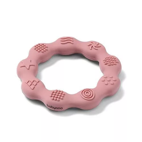 BabyOno rágóka - RING szilikon gyûrû rózsaszín 825/02