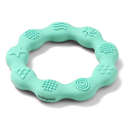 BabyOno rágóka - RING szilikon gyûrû menta 825/03