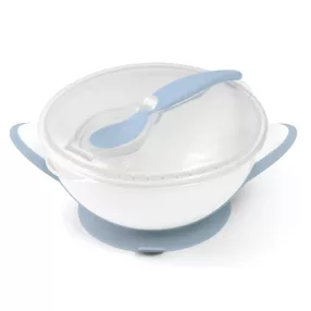   BabyOno tányér - tapadó aljú, fedeles, kanállal kék 1063/05