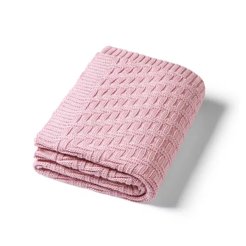 BabyOno babatakaró organikus pamut kötött 75x100cm rózsaszín 1647/01