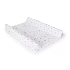   Ceba pelenkázólap huzat pamut (50x70-80) 2db/csomag sötétszürke pink csillagos