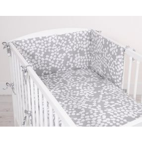   BabyLion Prémium 3 részes ágyneműhuzat szett - Szürke buborékok