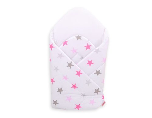 BabyLion Prémium pólya - Fehér - Rózsaszín csillagok
