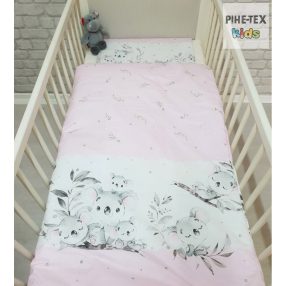   Pihe-Tex Ágynemû Pamut 2 részes 90x140 40x50cm Koala rózsaszín 656/R