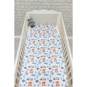   Pihe-Tex Ágynemû Pamut 2 részes 90x140 40x50cm Búgócsigás maci kék 686