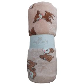   Soffi Baby takaró plüss dupla púderszínû Õzike 75x100cm