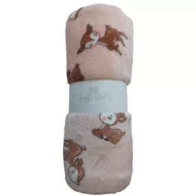   Soffi Baby takaró plüss dupla púderszínû Õzike 75x100cm