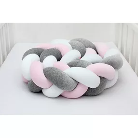   Scamp rácsvédõ fonott 210cm Fehér-Szürke-Rózsaszín RFT005 210CM