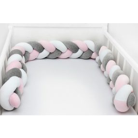   Scamp rácsvédõ fonott 180cm Fehér-Szürke-Rózsaszín RFT005 180CM