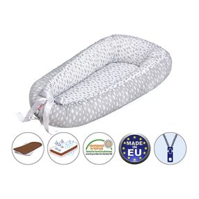   Scamp babafészek kókuszbetétes Little Clouds White Grey BF001