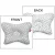 Scamp laposfejûség elleni párna Little Clouds White Grey BLP003
