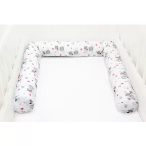   Scamp rácsvédõ hengerpárna 180cm White Grey Bears BRVE010 180CM