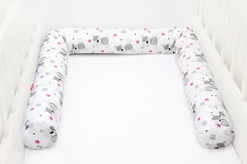 Scamp rácsvédõ hengerpárna 180cm White Grey Bears BRVE010 180CM