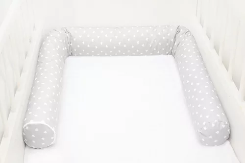 Scamp rácsvédõ hengerpárna 180cm Little Heart White Grey BRVE011 180CM