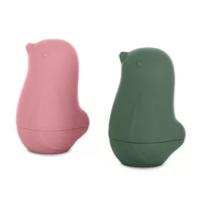   PETITE&MARS Szilikon fürdőjáték Love birds Rose Green 6hó+