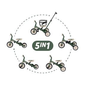 PETITE&MARS Multifunkciós tricikli 5in1 Turbo Misty Green