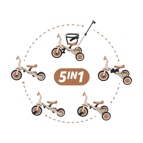 PETITE&MARS Multifunkciós tricikli 5in1 Turbo Desert Sand
