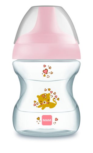 MAM ivópohár Learn to Drink Cup 190ml 6hó rózsaszín leopárd