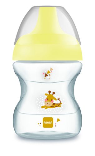 MAM ivópohár Learn to Drink Cup 190ml 6hó sárga zsiráf