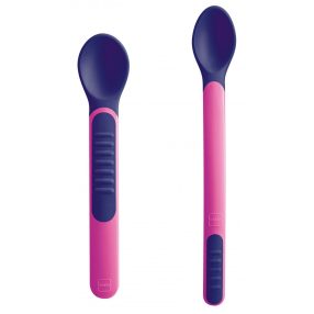 MAM hőérzékelős kanálkészlet védőtokkal rózsaszín