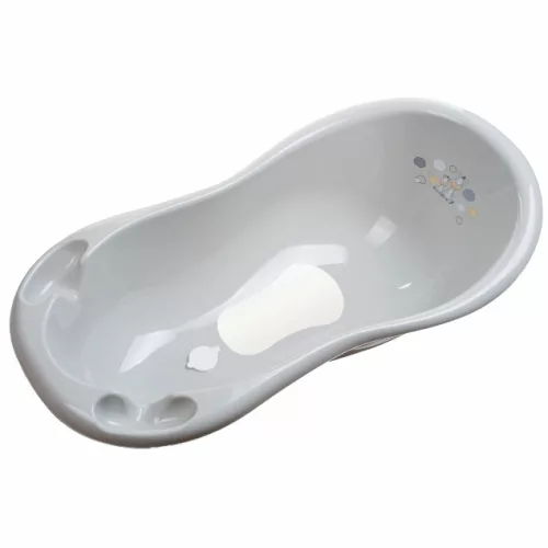 MALTEX Babakád Zebra 100 cm leeresztő dugóval és csúszásmentes alátéttel - grey