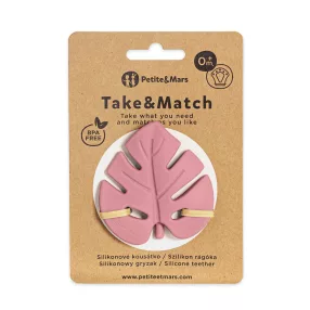 PETITE&MARS Szilikon rágóka TAKE&MATCH Dusty Rose 0m+