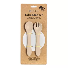   PETITE&MARS Szilikon evőeszközök Take&Match Desert Sand 6m+