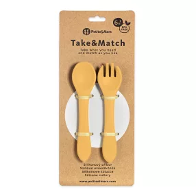   PETITE&MARS Szilikon evőeszközök Take&Match Intense Ochre 6m+